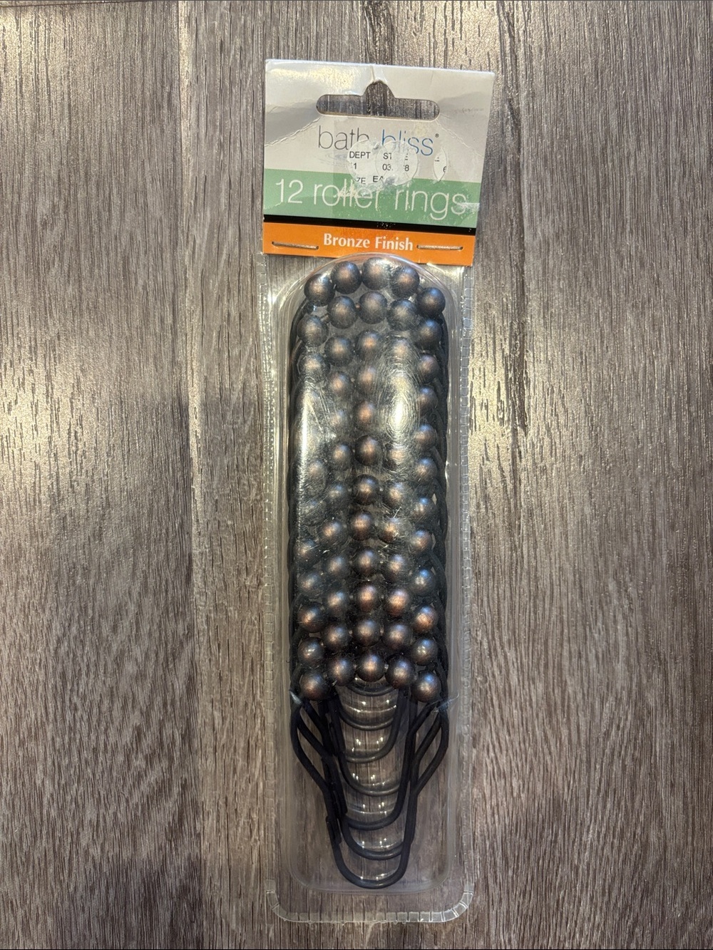bath bliss Bronze Finish 12 Roller Rings - Bronze Beaded Shower Curtain Hooks